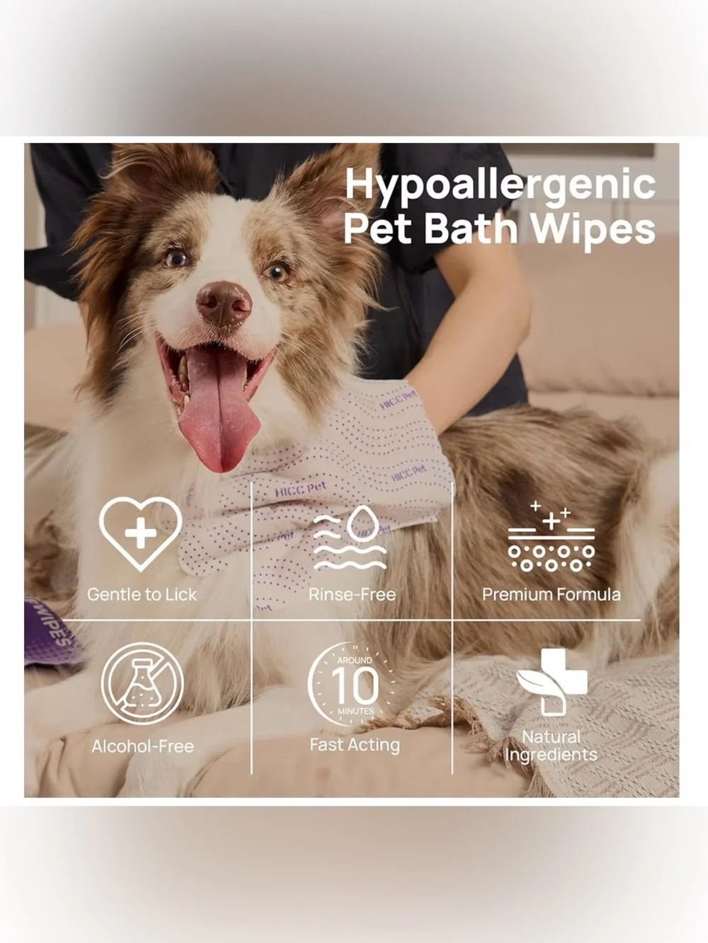 Pro Series Grooming Glove Wipes - Unscented